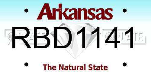 RBD1141 Arkansas License Plate