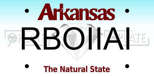 RBOIIAI Arkansas License Plate