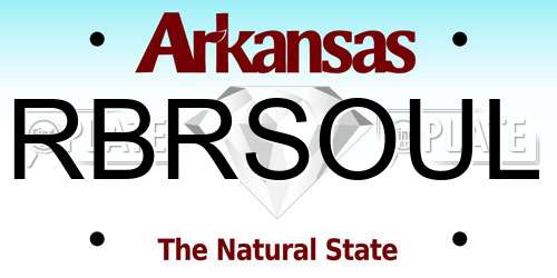 RBRSOUL Arkansas License Plate