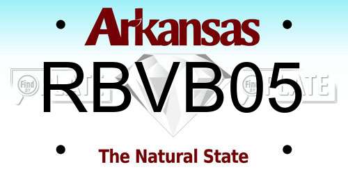 RBVB05 Arkansas License Plate
