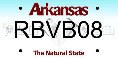 RBVB08 Arkansas License Plate