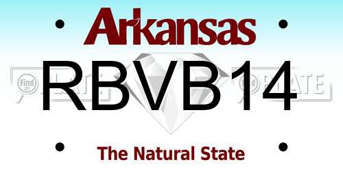 RBVB14 Arkansas License Plate