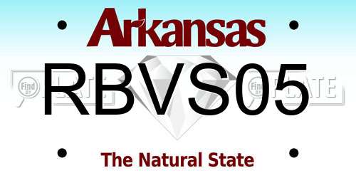 RBVS05 Arkansas License Plate