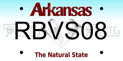 RBVS08 Arkansas License Plate