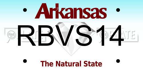 RBVS14 Arkansas License Plate