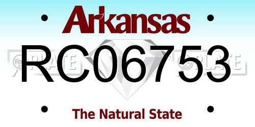 RC06753 Arkansas License Plate