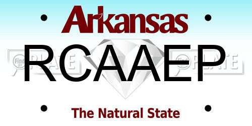 RCAAEP Arkansas License Plate