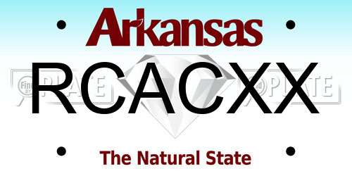 RCACXX Arkansas License Plate