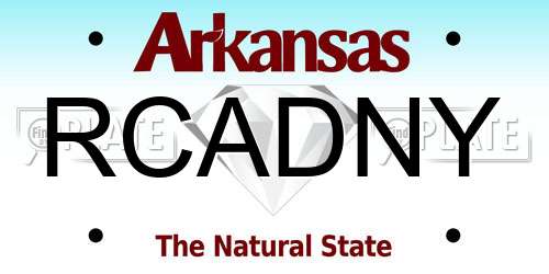 RCADNY Arkansas License Plate