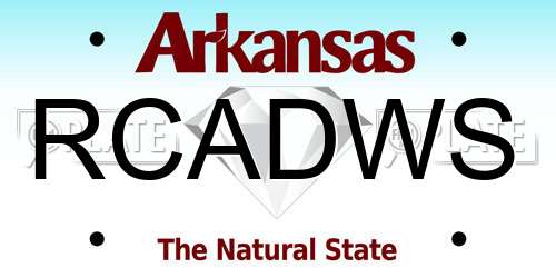 RCADWS Arkansas License Plate