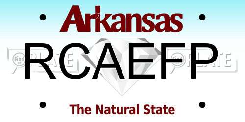 RCAEFP Arkansas License Plate