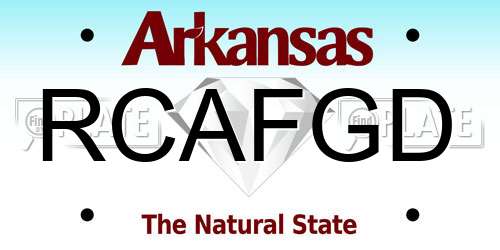 RCAFGD Arkansas License Plate