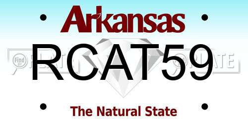 RCAT59 Arkansas License Plate