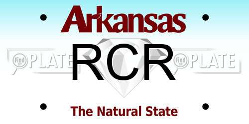 RCR Arkansas License Plate