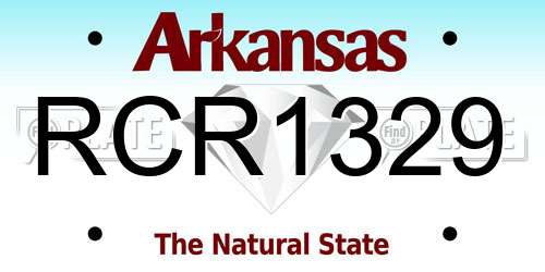 RCR1329 Arkansas License Plate