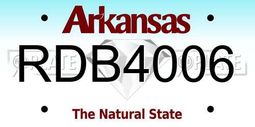 RDB4006 Arkansas License Plate