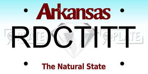 RDCTITT Arkansas License Plate