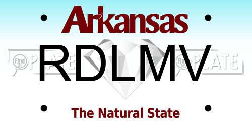 RDLMV Arkansas License Plate