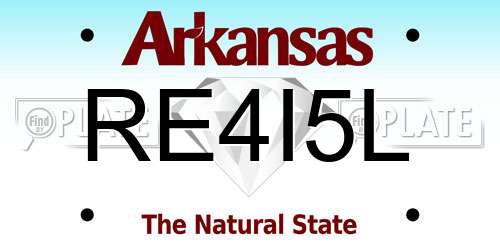 RE4I5L Arkansas License Plate