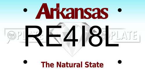 RE4I8L Arkansas License Plate