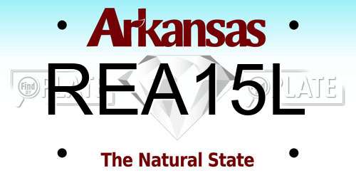 REA15L Arkansas License Plate