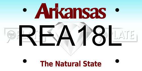REA18L Arkansas License Plate