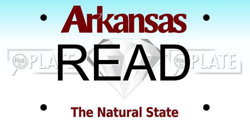 READ Arkansas License Plate