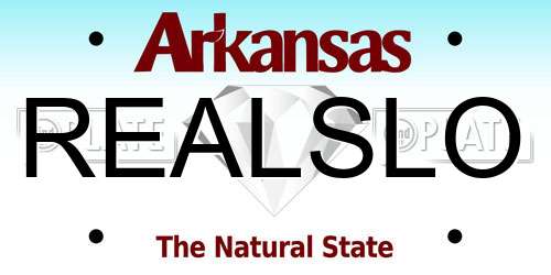 REALSLO Arkansas License Plate