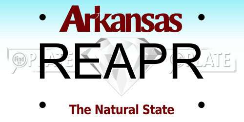REAPR Arkansas License Plate