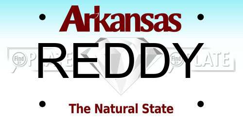 REDDY Arkansas License Plate