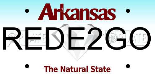 REDE2GO Arkansas License Plate