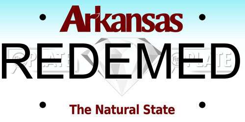 REDEMED Arkansas License Plate