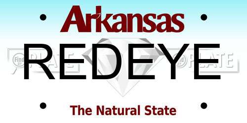 REDEYE Arkansas License Plate