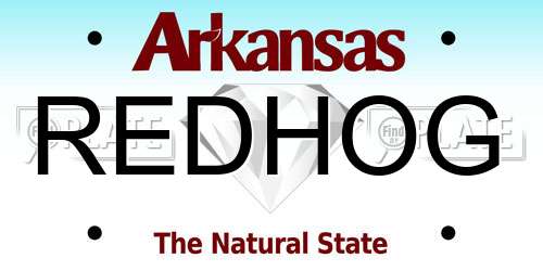 REDHOG Arkansas License Plate