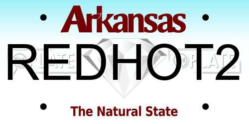 REDHOT2 Arkansas License Plate