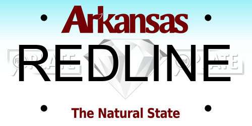 REDLINE Arkansas License Plate