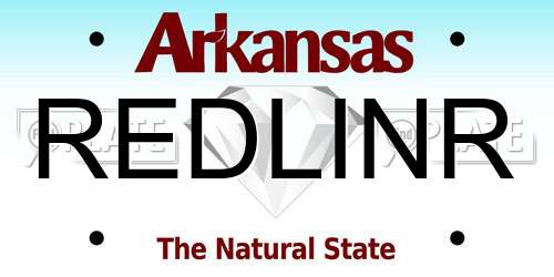 REDLINR Arkansas License Plate