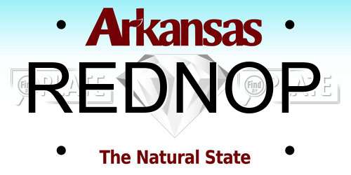 REDNOP Arkansas License Plate