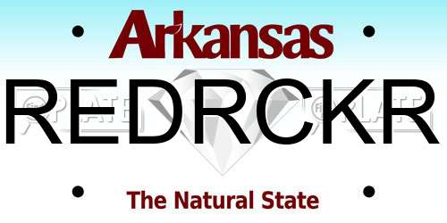 REDRCKR Arkansas License Plate
