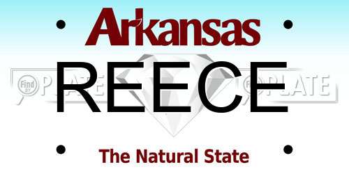 REECE Arkansas License Plate