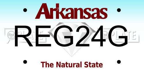 REG24G Arkansas License Plate