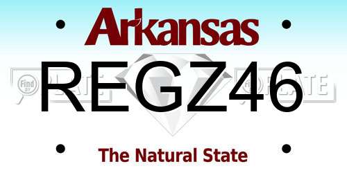 REGZ46 Arkansas License Plate