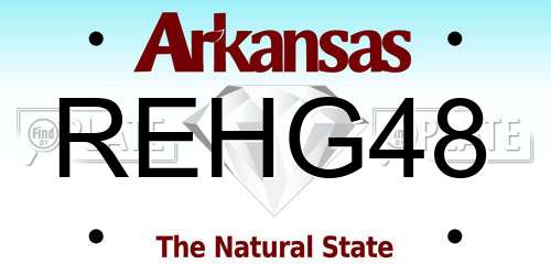 REHG48 Arkansas License Plate