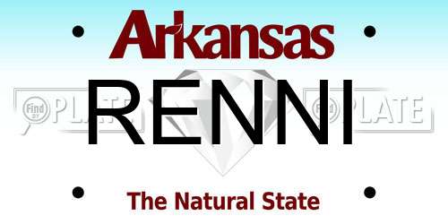 RENNI Arkansas License Plate