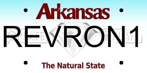 REVRON1 Arkansas License Plate