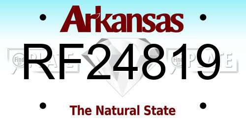 RF24819 Arkansas License Plate