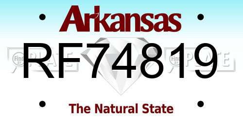 RF74819 Arkansas License Plate