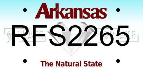 RFS2265 Arkansas License Plate