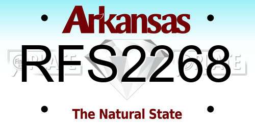 RFS2268 Arkansas License Plate