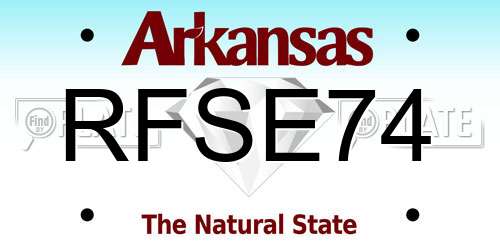 RFSE74 Arkansas License Plate